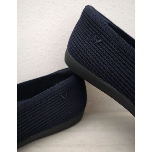 Vivaia Women Sz EUR 36.5 US 6 Navy Samantha Walker Square-Toe Knit Loafers - Picture 6 of 16